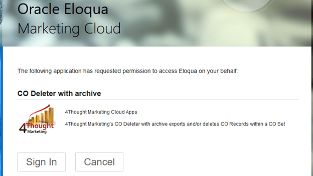CO Deleter W/ Archive Cloud App Documentation 17