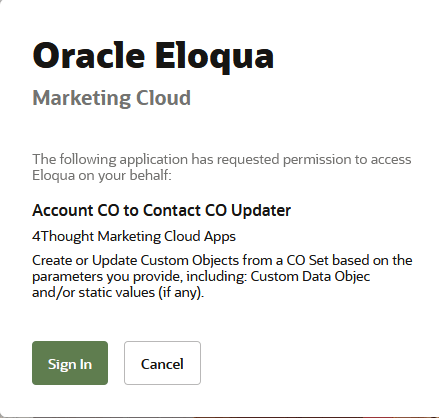 Account CO to Contact CO Updater Cloud App Documentation 16