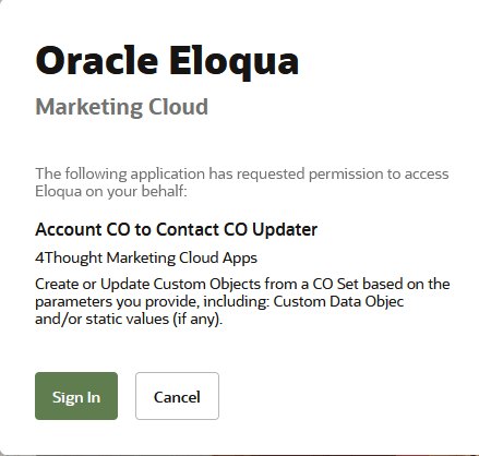 Account CO to Contact CO Updater Cloud App Documentation 21