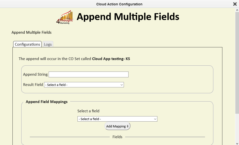 Append Multiple Fields Cloud Action Documentation 19