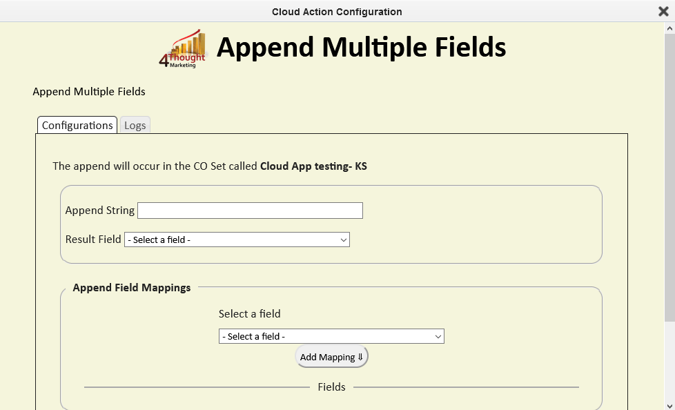 Append Multiple Fields Cloud Action Documentation 24