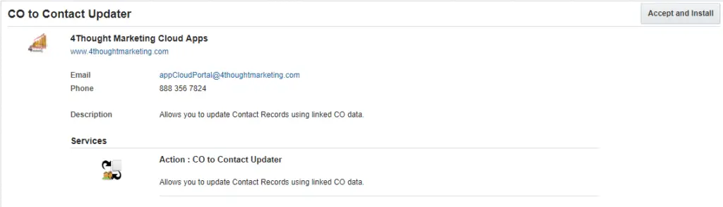 CO to Contact Updater Cloud App Documentation 19