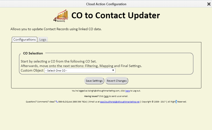 CO to Contact Updater Cloud App Documentation 21