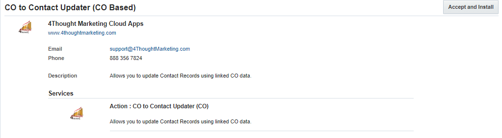 CO To Contact Updater CO Based Cloud App Documentation 13