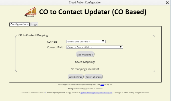 CO To Contact Updater CO Based Cloud App Documentation 19