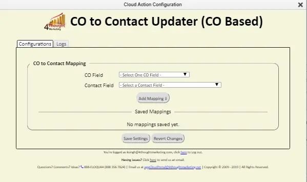 CO To Contact Updater CO Based Cloud App Documentation 22