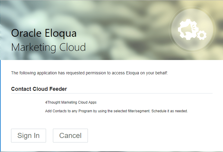 Contact Cloud Feeder Cloud App Documentation 18