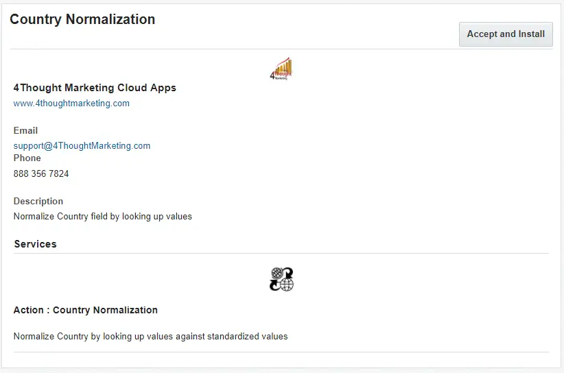 Country Normalization Cloud App Documentation 31