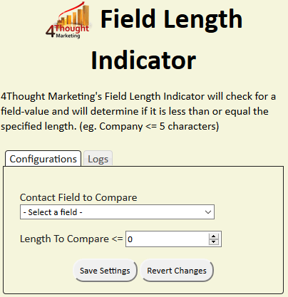 Field Length Indicator Cloud App Documentation 23