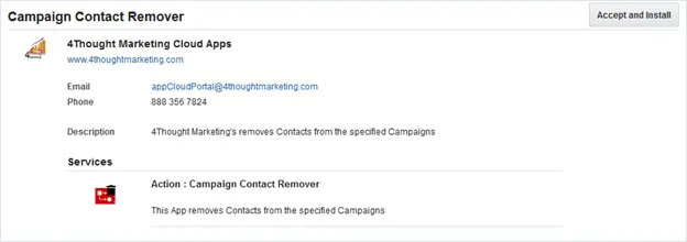 Campaign Contact Remover Cloud App Documentation 16