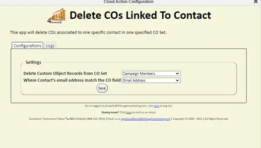 Contact CO Deleter Cloud App Documentation 24