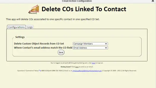 Contact CO Deleter Cloud App Documentation 26