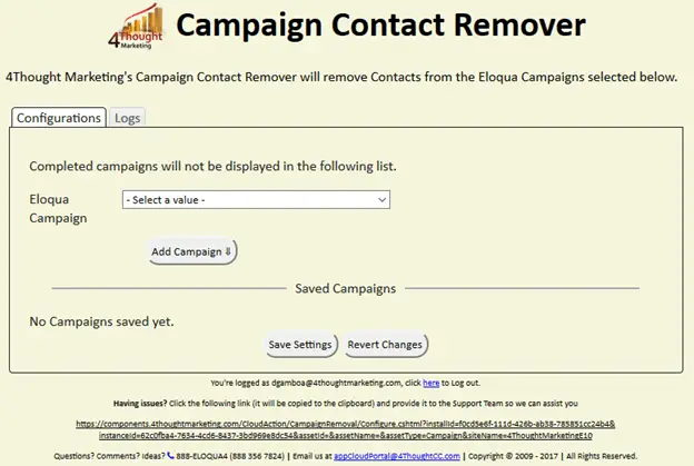 Campaign Contact Remover Cloud App Documentation 21