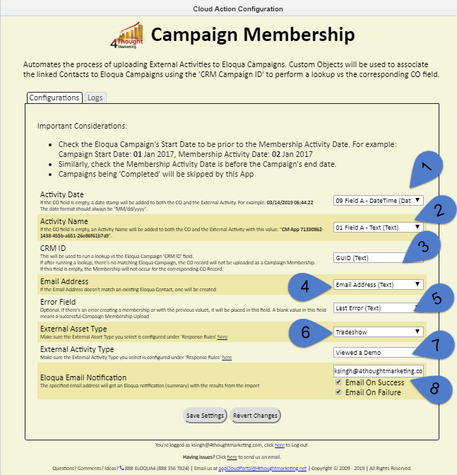 Campaign Membership Cloud App Documentation 23