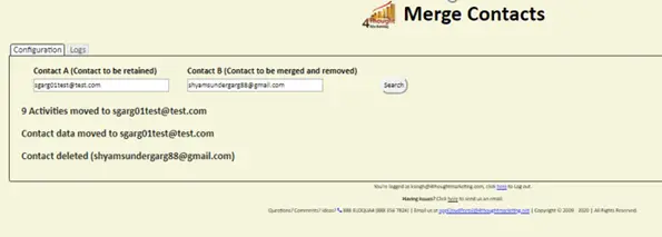 Merge Contacts Cloud App Documentation 36