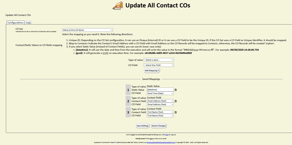 Update All Contact CO Records Cloud App Documentation 19