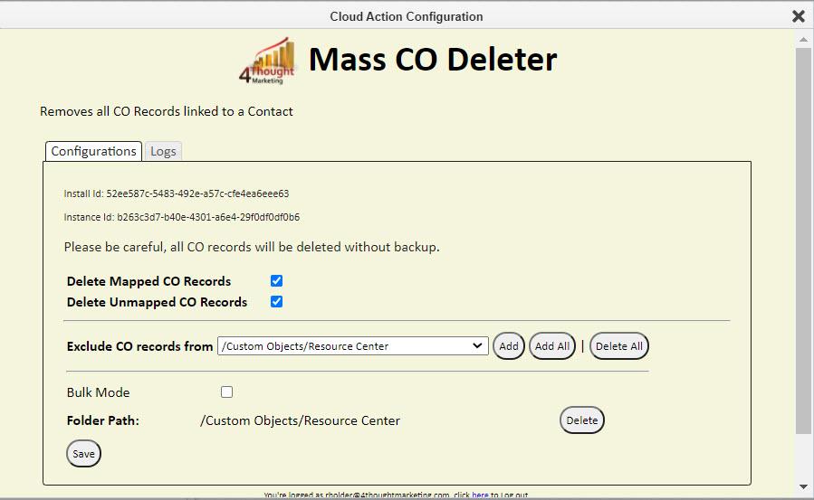 Mass CO Deleter Cloud App Documentation 27