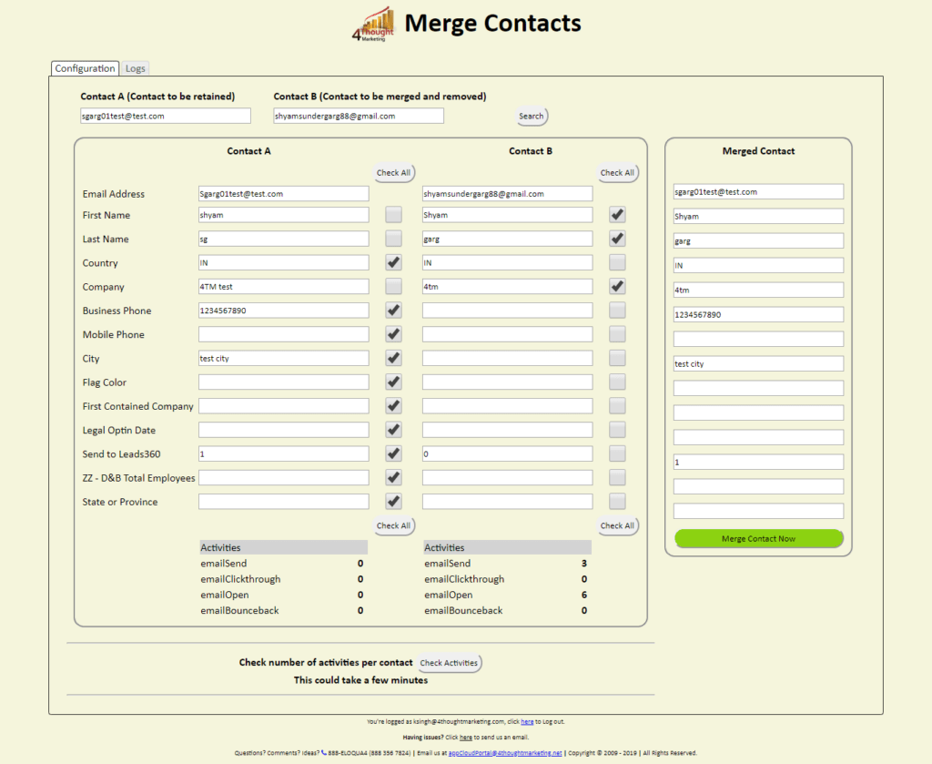 Merge Contacts Cloud App Documentation 31