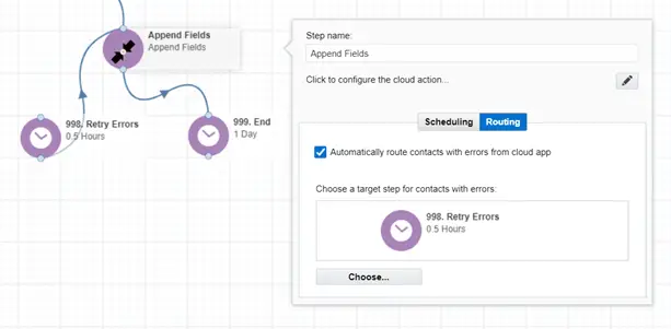 eloqua cloud app error routing