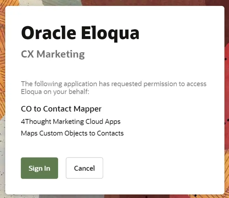 CO to Contact Mapper Cloud App Documentation 18