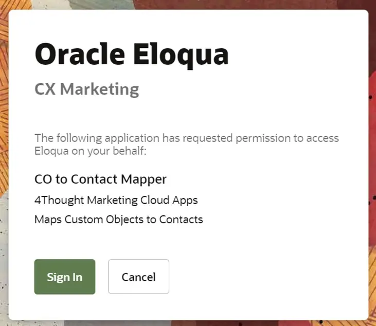 CO to Contact Mapper Cloud App Documentation 16