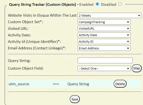 anonymous campaign attribution cloud app query string tracker