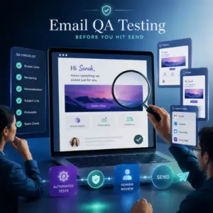 qa testing, email QA testing, QA testing email campaign tools, email campaign quality assurance template, email testing best practices, marketing automation QA, email rendering issues, A/B test emails, email performance testing, 