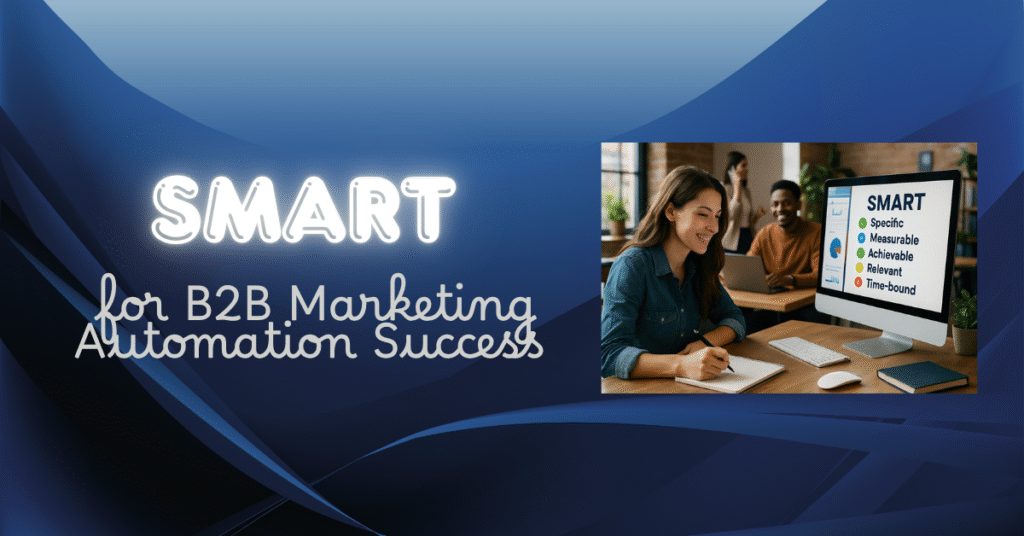 How to Write SMART Goals That Transform Your Marketing Automation Programs 9 SMART goals, marketing automation goals, B2B marketing automation strategy, marketing automation KPIs, SMART goals framework,