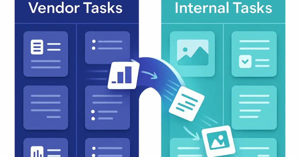 campaign deliverables, vendor coordination, B2B vendor collaboration, campaign workflow integration