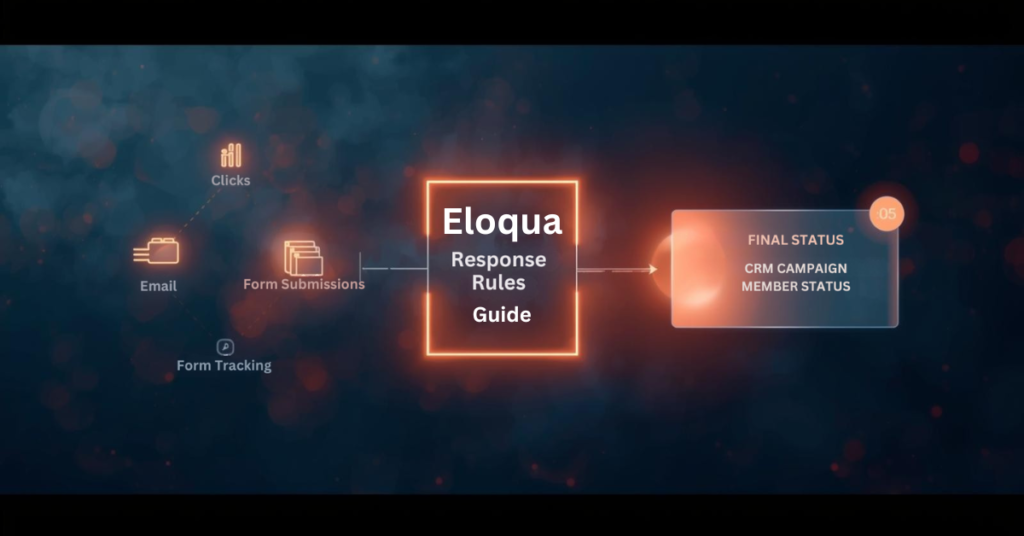 Eloqua response rules, campaign response tracking, Eloqua CRM integration, Eloqua campaign responses, Eloqua program canvas, configure response rules, Eloqua response tracking, campaign member status, CRM campaign sync, response rule configuration, campaign response priority, CRM member status mapping, campaign response workflow, set up response rules, troubleshoot Eloqua responses, sync campaign responses,