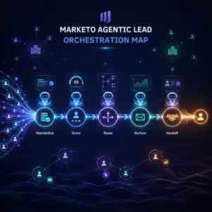 Marketo agentic AI, Agent Studio; lead orchestration; MCP Server; buying group