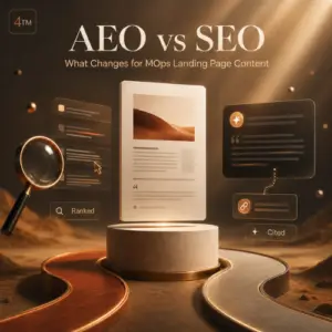 AEO vs. SEO: What Changes for MOPs Landing Page Content 9 aeo vs seo, SEO vs answer engine optimization, AEO vs SEO differences, optimizing content for AI search, generative engine optimization vs SEO, how AEO changes your content strategy