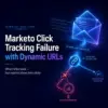 Marketo click tracking, Marketo dynamic URL, Marketo Velocity script tracking, Marketo two-pass email build, tracked links Marketo, lead field token Marketo