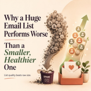 email list quality, email list size, email deliverability, sender reputation, list pruning, list hygiene