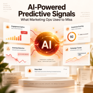 predictive signals marketing operations, predictive analytics marketing automation, AI anomaly detection marketing, predictive account scoring, campaign ROI prediction, marketing ops early warning
