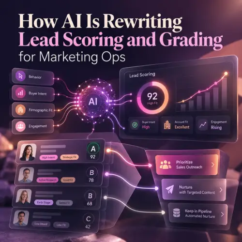 AI lead scoring and grading, lead grading model, predictive lead scoring, marketing ops lead scoring