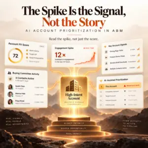 AI account prioritization, predictive account scoring, engagement spike detection, ABM account scoring, real-time account reprioritization, multi-contact engagement signal