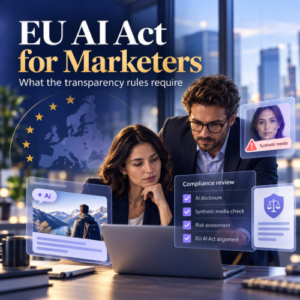 eu ai act for marketers, ai act compliance, article 50 transparency, ai literacy, ai-generated content, high-risk ai